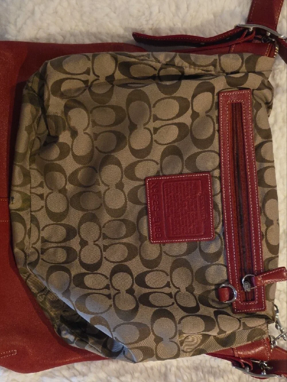 Vintage Coach Legacy 9188 Red Leather Shoulder Bag | Genuine Leather